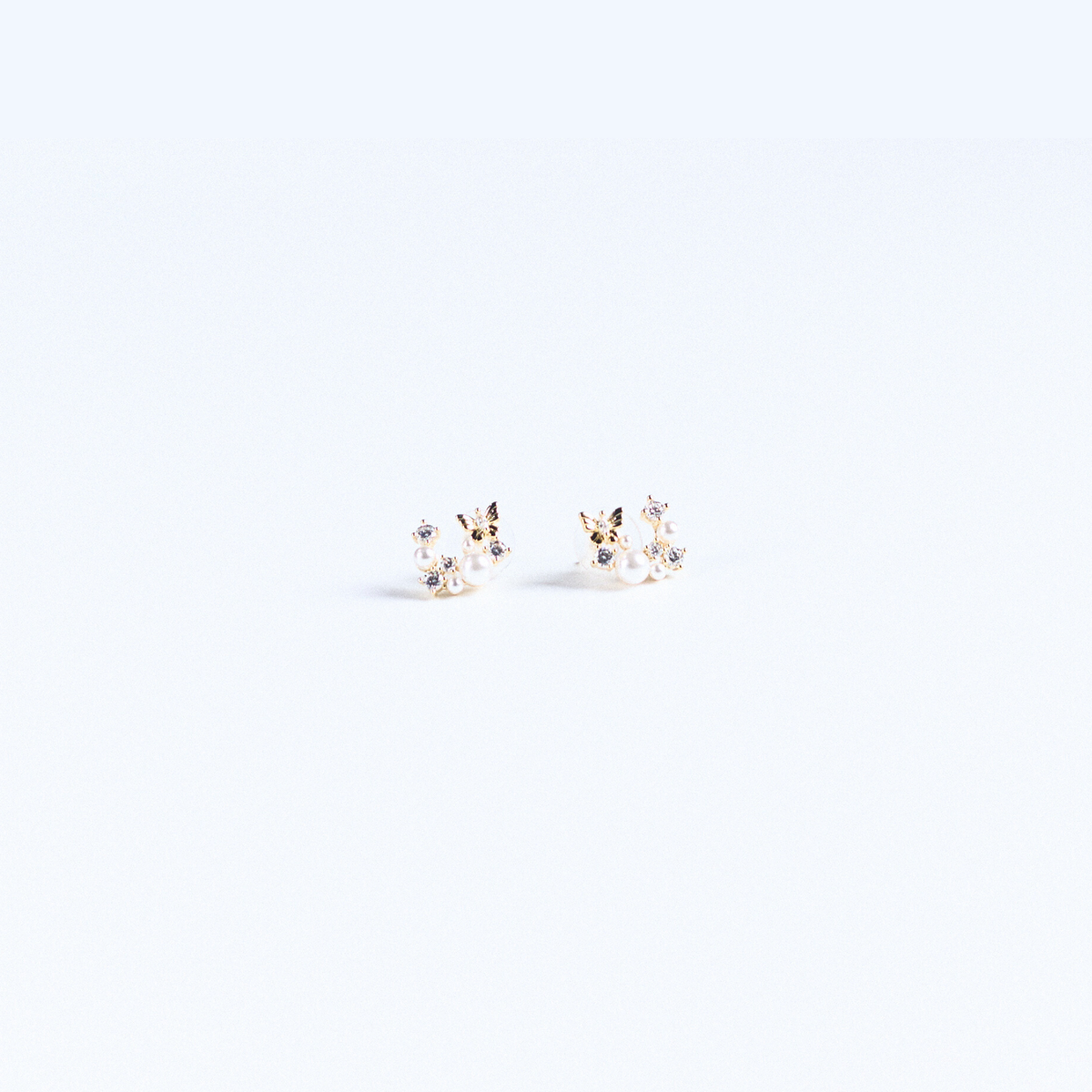 Luna Butterfly Crescent Earrings
