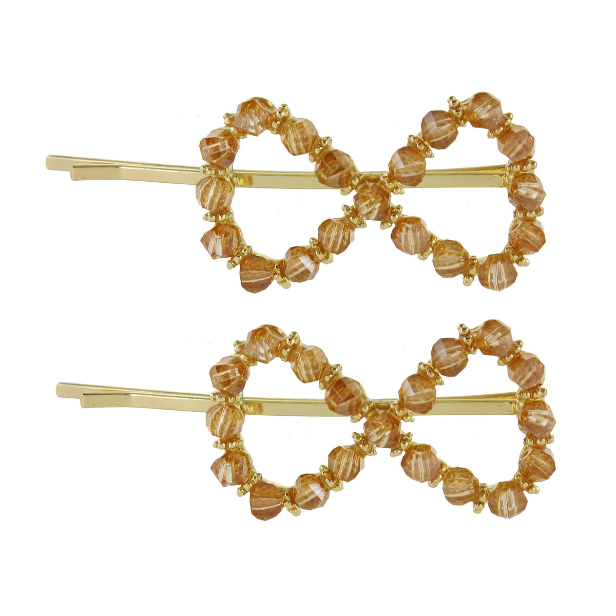 Persephone Amber Infinity Barrettes