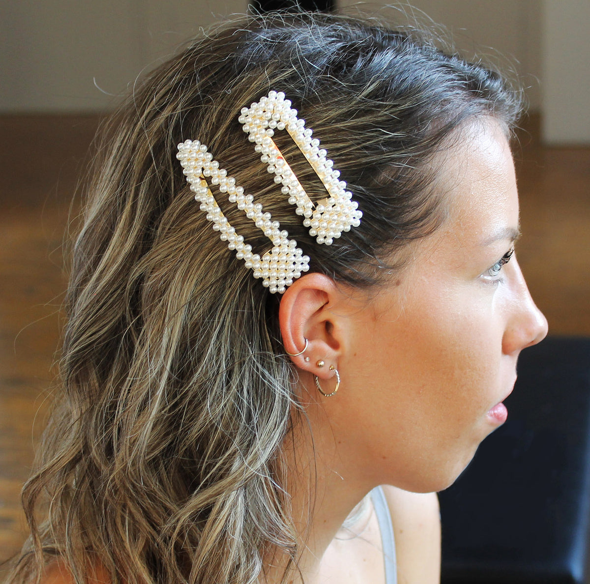 Lunaire Pearl Cluster Barrette