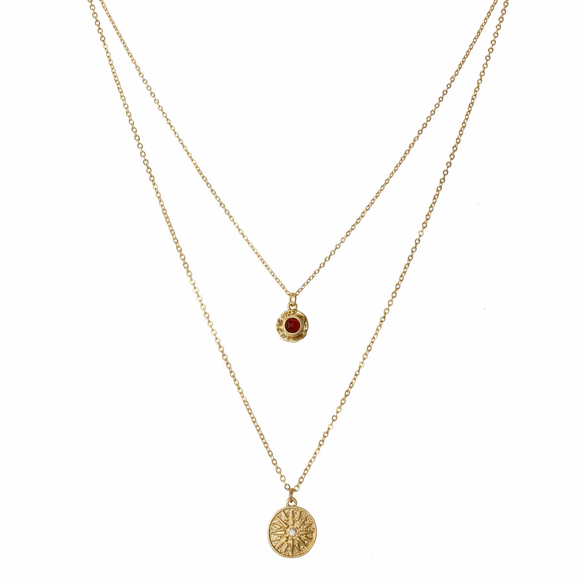 Hadley Solar Medallion Necklace