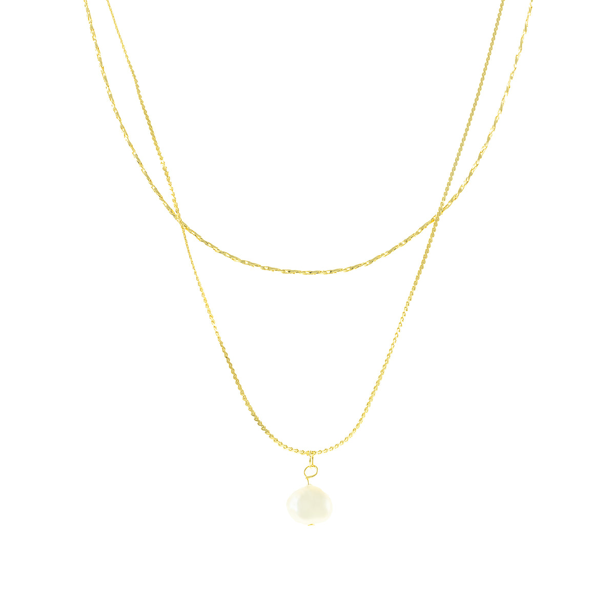 Celina Double Pearl Necklace
