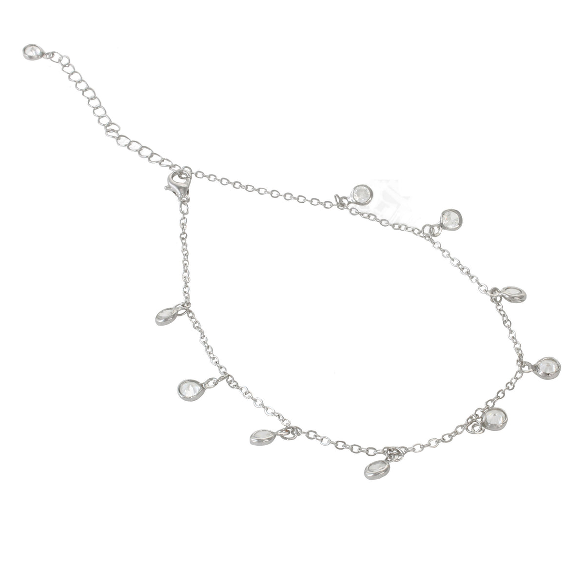 Faye Crystal Drop Anklet