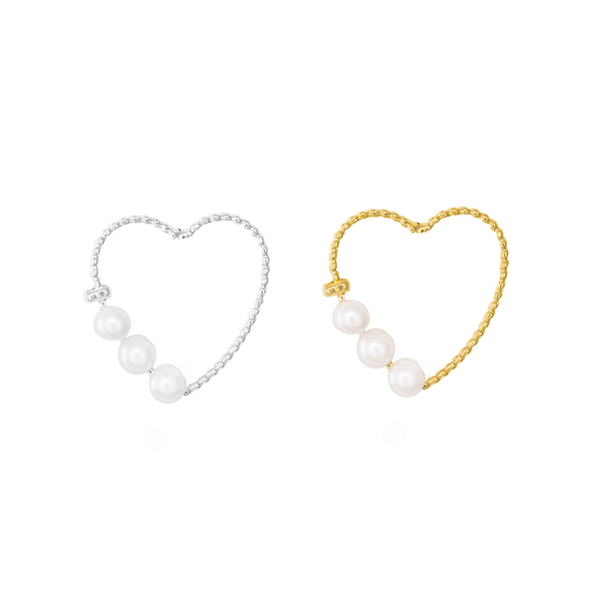 Katerina Pearl Heart Earrings