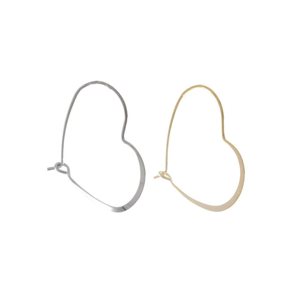 Lunaire Whisper Heart Hoops