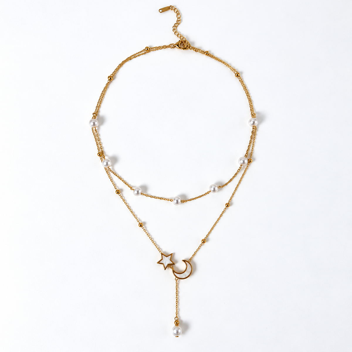 Aurelia Moon & Star Layered Necklace
