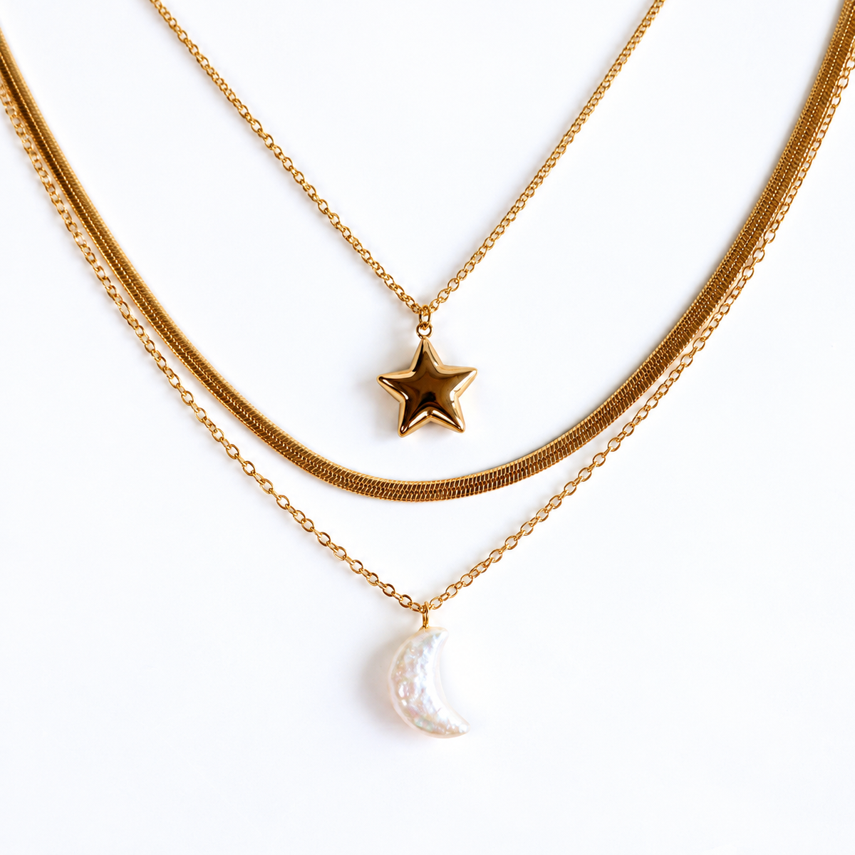 Etherea Triple Layer Necklace