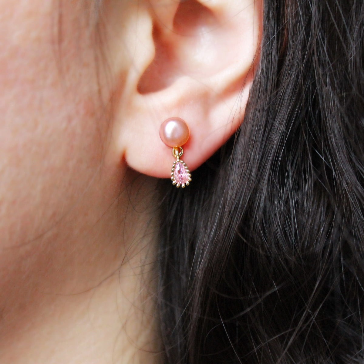 Greta Blush Drop Earrings