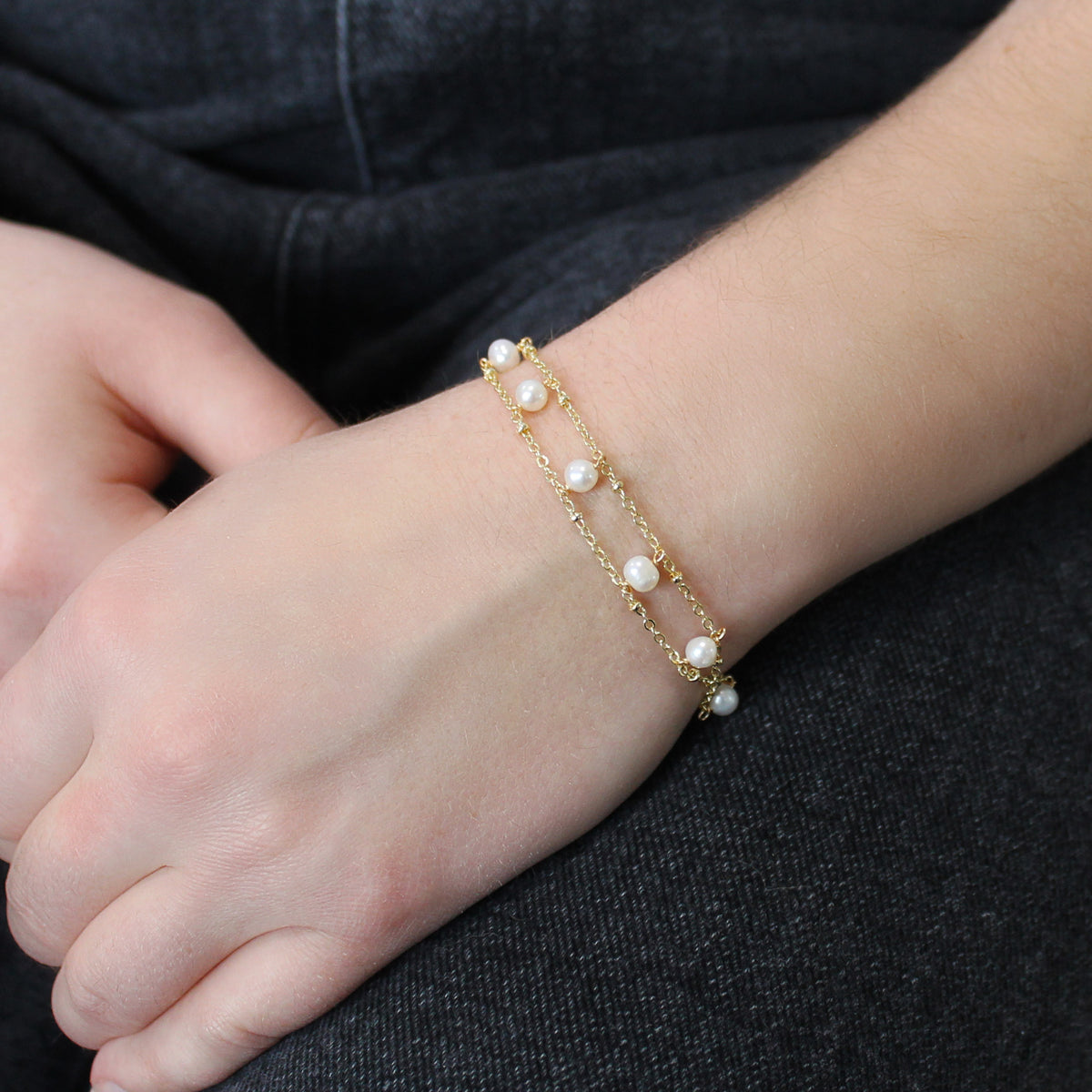 Estrella Pearl Chain Bracelet