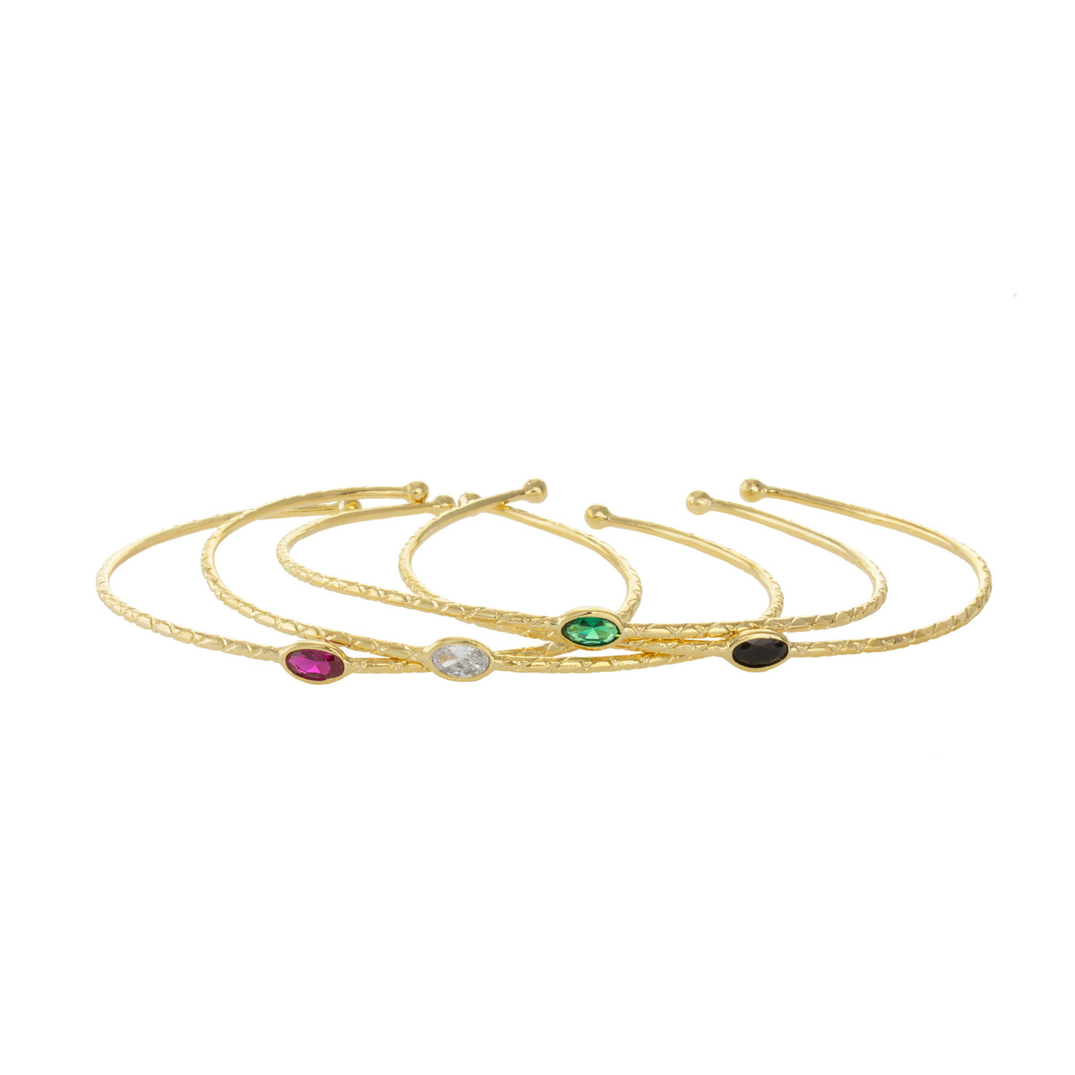 Zelia Gemstone Bangles