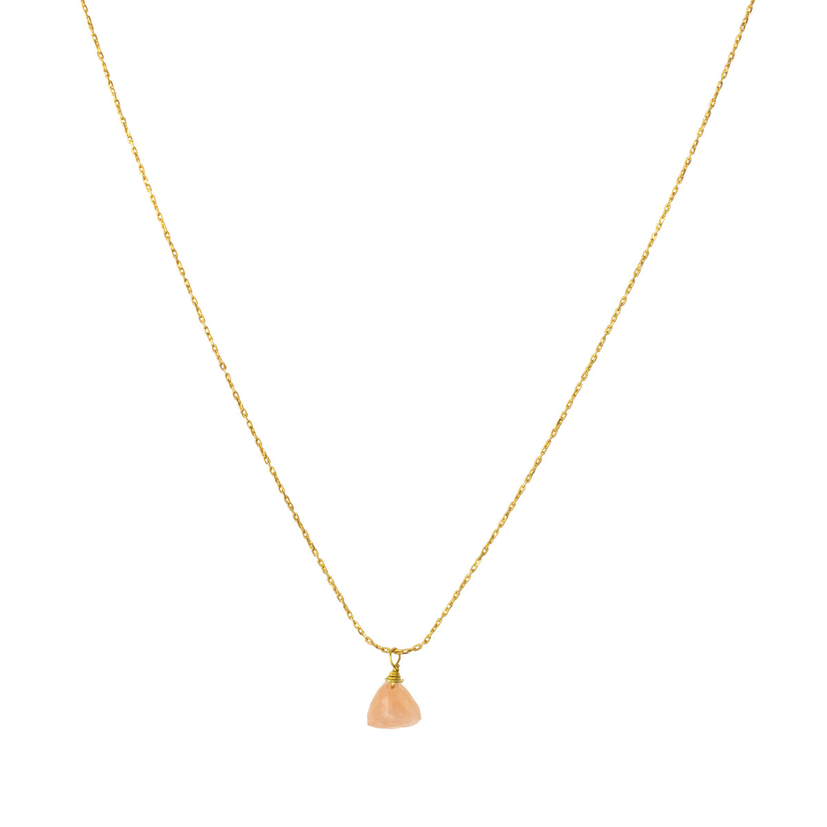 Eleanor Peach Teardrop Necklace