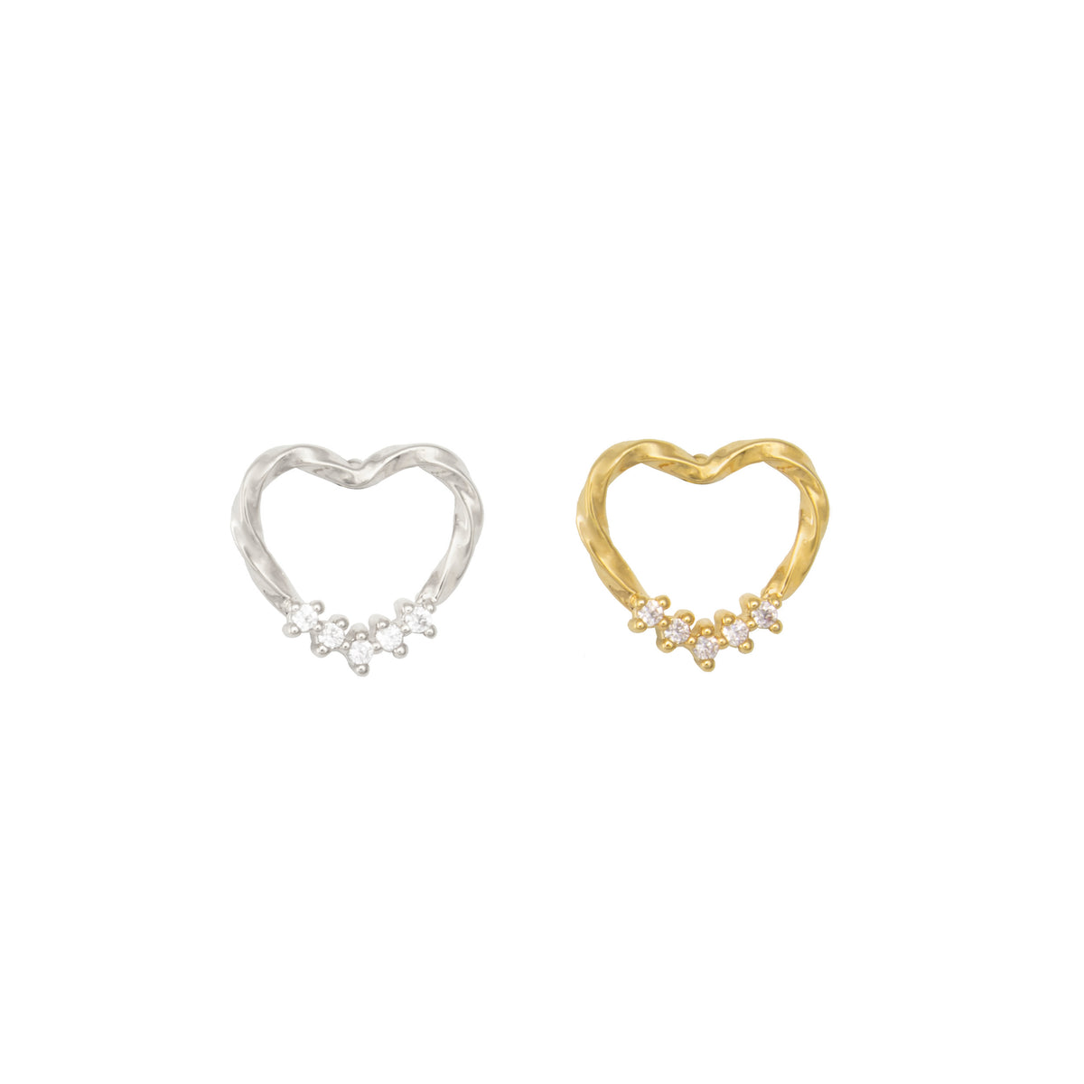 Aurelia Twisted Heart Earrings