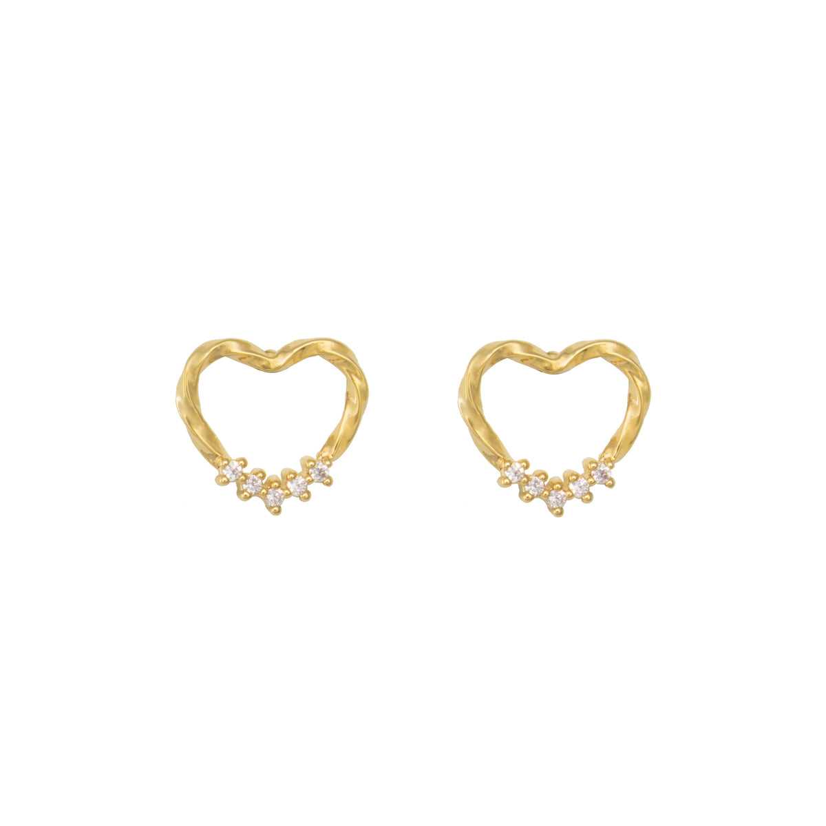 Aurelia Twisted Heart Earrings