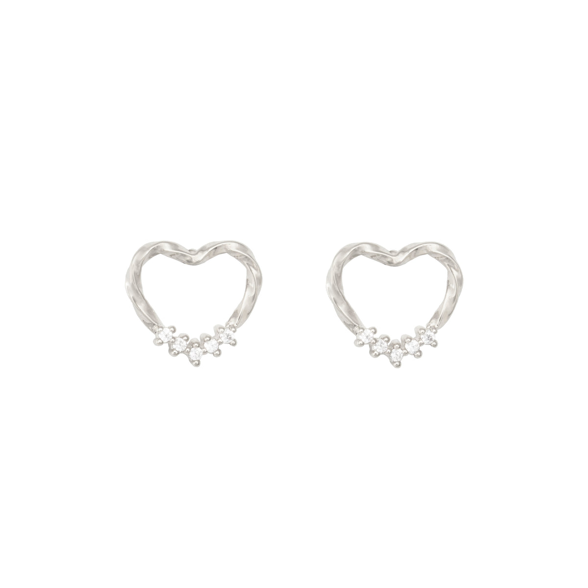 Aurelia Twisted Heart Earrings