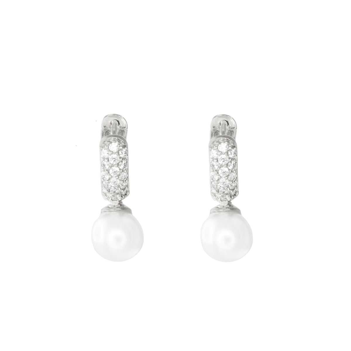 Desdemona Pavé Pearl Earrings