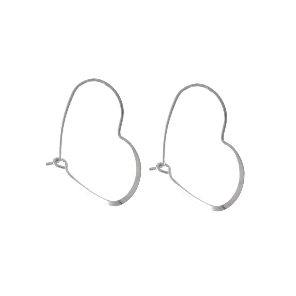 Lunaire Whisper Heart Hoops