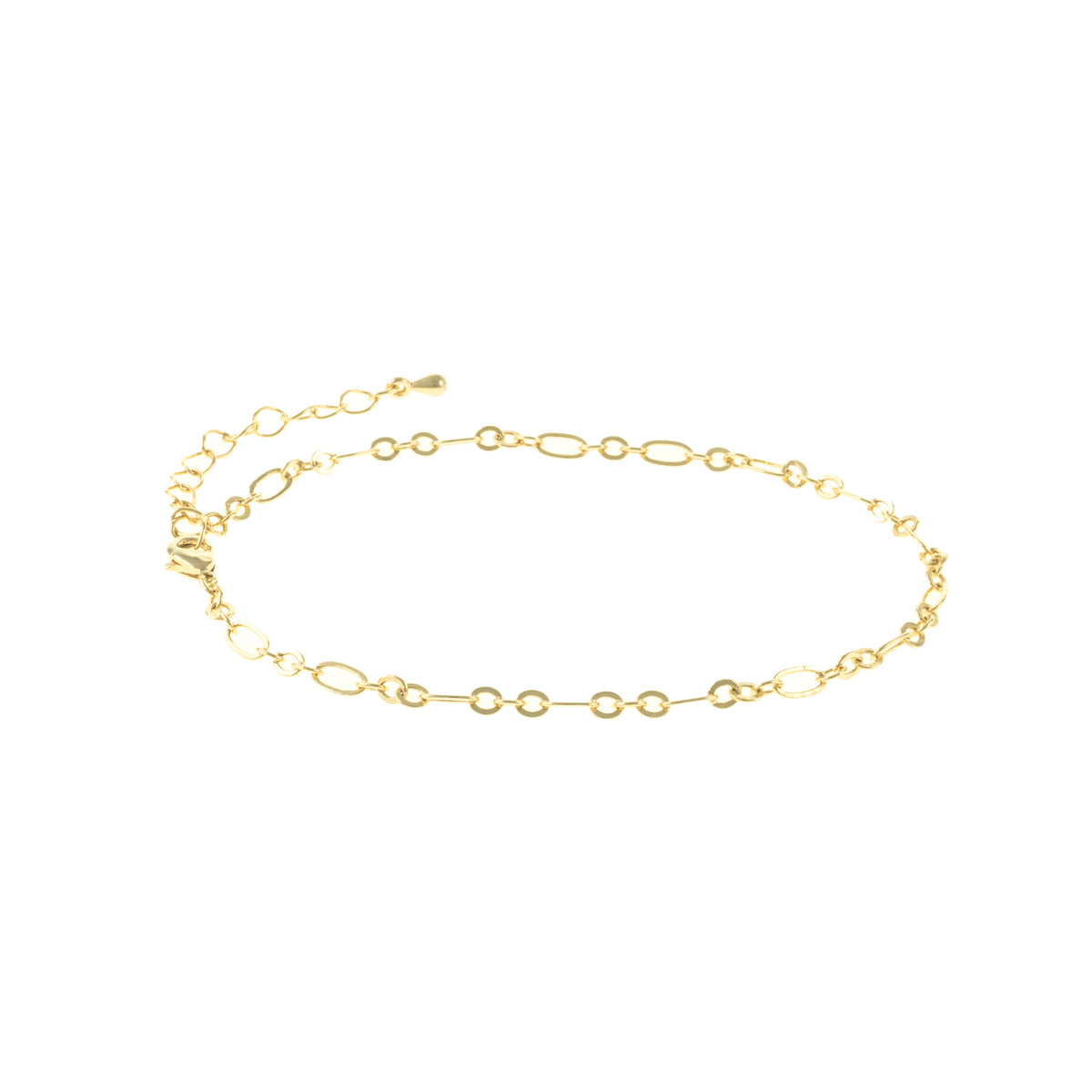 Genevieve Oval-Link Anklet
